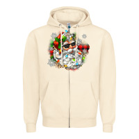 Sandshell santa with sunglasses christmas Zipper Hoodie - Zillion Design Studio