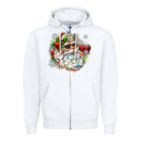 White santa with sunglasses christmas Zipper Hoodie - Zillion Design Studio