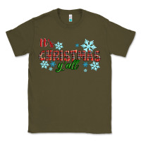 Army Green It's Christmas Y'all Season Winter Classic Tee - RanaPortraitStore