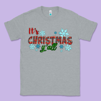 It's Christmas Y'all Season Winter Classic Tee Designed By Ranaportraitstore