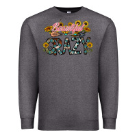 Charcoal Heather beautiful crazy Premium Sweatshirt - CowhideDigitalArt