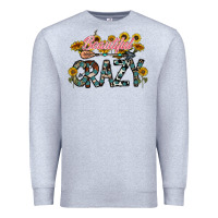 Heather Grey beautiful crazy Premium Sweatshirt - CowhideDigitalArt