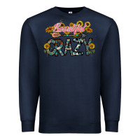 Navy beautiful crazy Premium Sweatshirt - CowhideDigitalArt