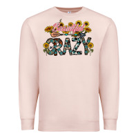 Pale Pink beautiful crazy Premium Sweatshirt - CowhideDigitalArt