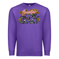 Purple beautiful crazy Premium Sweatshirt - CowhideDigitalArt