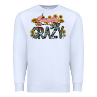 White beautiful crazy Premium Sweatshirt - CowhideDigitalArt