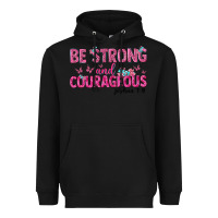 Black be strong and courageous Heavyweight Hoodie - texasbilliewilder