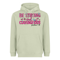 Matcha be strong and courageous Heavyweight Hoodie - texasbilliewilder