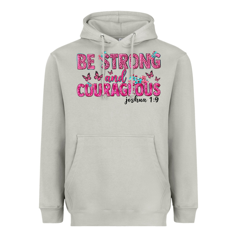 Be Strong And Courageous Heavyweight Hoodie by texasbilliewilder | Teevron