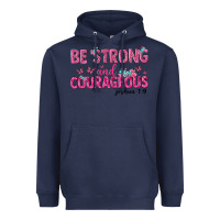 Navy be strong and courageous Heavyweight Hoodie - texasbilliewilder