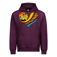 Mauve Wine school bus heart Urban Hoodie - Jasminsmagicworld