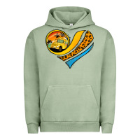 Pigment Oil Green school bus heart Urban Hoodie - Jasminsmagicworld