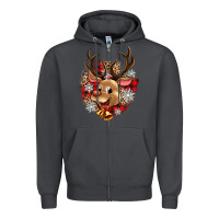 Smoke reindeer christmas Zipper Hoodie - Zillion Design Studio
