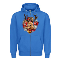 True Royal reindeer christmas Zipper Hoodie - Zillion Design Studio