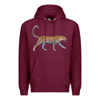Burgundy leopard Premium Hoodie - LillyAllenDesigns