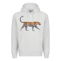 Dove Grey leopard Premium Hoodie - LillyAllenDesigns