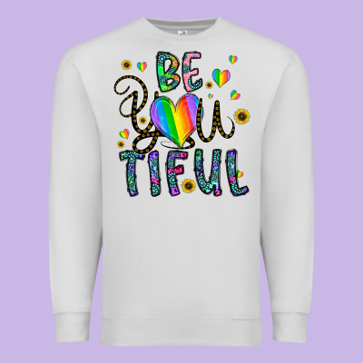 Be You Tiful Premium Sweatshirt Designed By Cowhidedigitalart