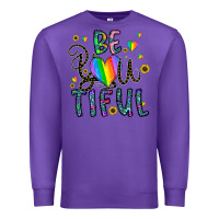 Purple be you tiful Premium Sweatshirt - CowhideDigitalArt