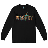 Black you are worthy cross Long Sleeve Tee - BarkalooDesign