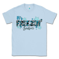 Dusty Blue It's Freezin Season Winter Classic Tee - RanaPortraitStore