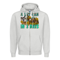 Dove Grey a lot can happen in 3 days western Zipper Hoodie - texasbilliewilder