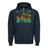 Navy a lot can happen in 3 days western Zipper Hoodie - texasbilliewilder
