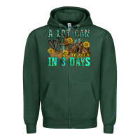 Sports Green a lot can happen in 3 days western Zipper Hoodie - texasbilliewilder