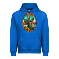Cobalt serape and sunflower cactus Urban Hoodie - Jasminsmagicworld