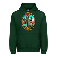 Forest Green serape and sunflower cactus Urban Hoodie - Jasminsmagicworld