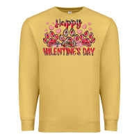 Antique Gold happy valentines day dog pet Premium Sweatshirt - RacoonDesign