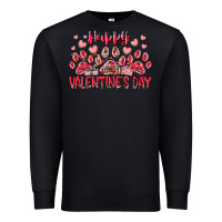 Black happy valentines day dog pet Premium Sweatshirt - RacoonDesign