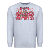 Heather Grey happy valentines day dog pet Premium Sweatshirt - RacoonDesign