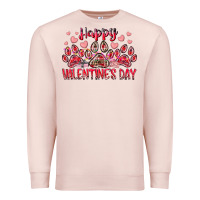 Pale Pink happy valentines day dog pet Premium Sweatshirt - RacoonDesign