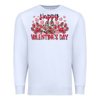 White happy valentines day dog pet Premium Sweatshirt - RacoonDesign