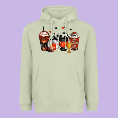 Soccer Coffee Cups Heavyweight Hoodie Designed By Zillion Design Studio