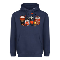 Navy soccer coffee cups Heavyweight Hoodie - Zillion Design Studio