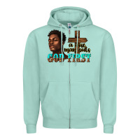 Seafoam a wise man puts god first Zipper Hoodie - texasbilliewilder