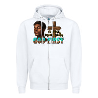 White a wise man puts god first Zipper Hoodie - texasbilliewilder