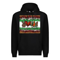 Black Peace Love Christmas Trees Premium Hoodie - Jasminsmagicworld