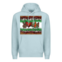 Blue Mist Peace Love Christmas Trees Premium Hoodie - Jasminsmagicworld