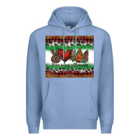 Colony Blue Peace Love Christmas Trees Premium Hoodie - Jasminsmagicworld