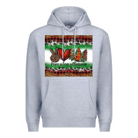 Heather Grey Peace Love Christmas Trees Premium Hoodie - Jasminsmagicworld