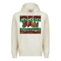 Oatmeal Heather Peace Love Christmas Trees Premium Hoodie - Jasminsmagicworld
