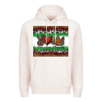 Pale Pink Peace Love Christmas Trees Premium Hoodie - Jasminsmagicworld