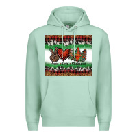 Seafoam Peace Love Christmas Trees Premium Hoodie - Jasminsmagicworld