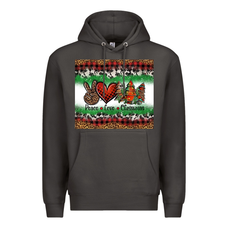 Peace Love Christmas Trees Premium Hoodie by Jasminsmagicworld | Teevron