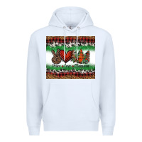 White Peace Love Christmas Trees Premium Hoodie - Jasminsmagicworld