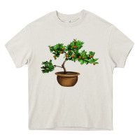 Cream Guava Tree Bonsai Illustrations Heavy Core Tee - LillyAllenDesigns