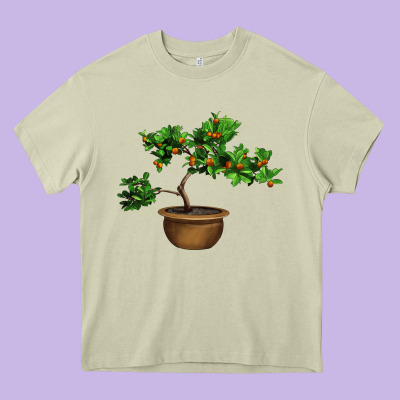 Guava Tree Bonsai Illustrations Heavy Core Tee Designed By Lillyallendesigns