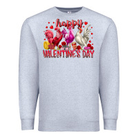 Heather Grey happy valentines day Premium Sweatshirt - RacoonDesign